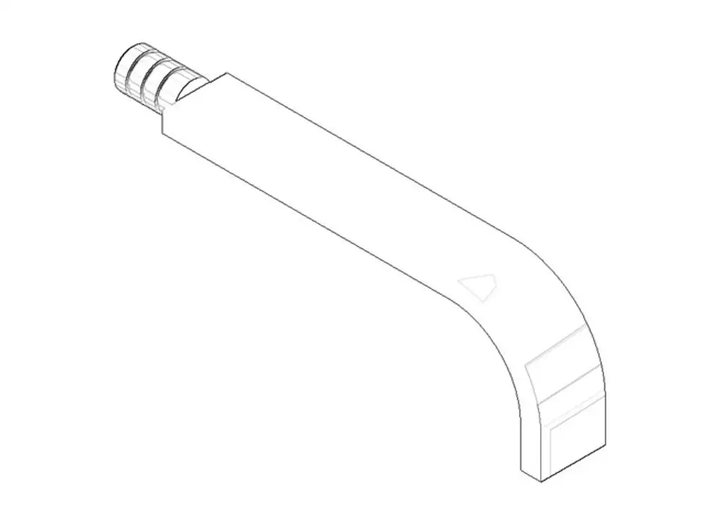 DORNBRACHT Auslauf für Waschtisch Wand ERSATZTEILE 04282214910 200 x 35 x 11 mm Platin, 04282214910-08 Galeriebild 1